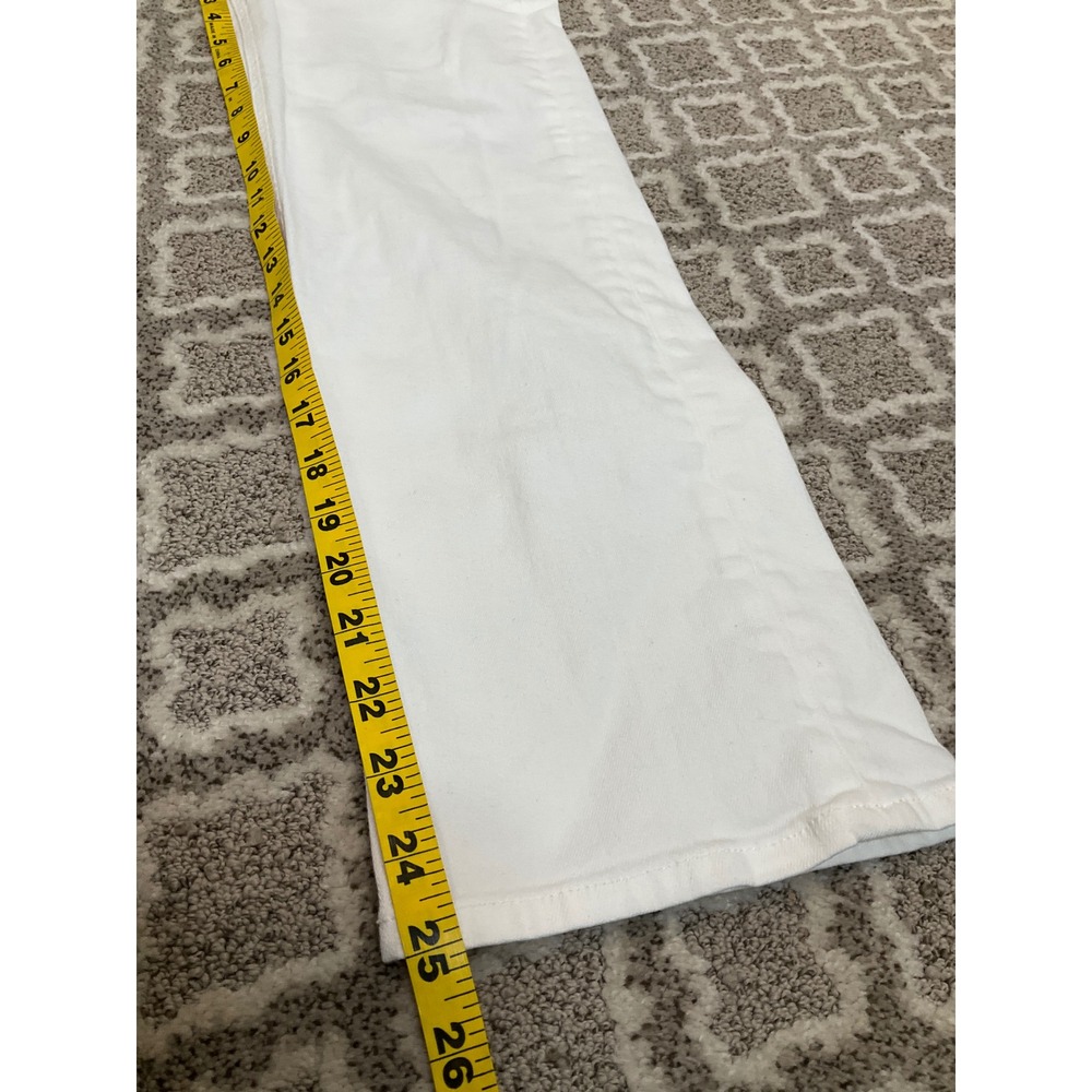 Quince Bella Jeans High Wasted Stretch Straight Cloud White Denim Summer 26 - Picture 6 of 6